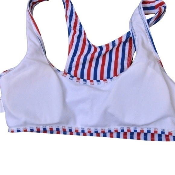 ZAFUL Swim Red/White/Blue Striped Racerback Swim Top, Size 6 - Picture 3 of 4